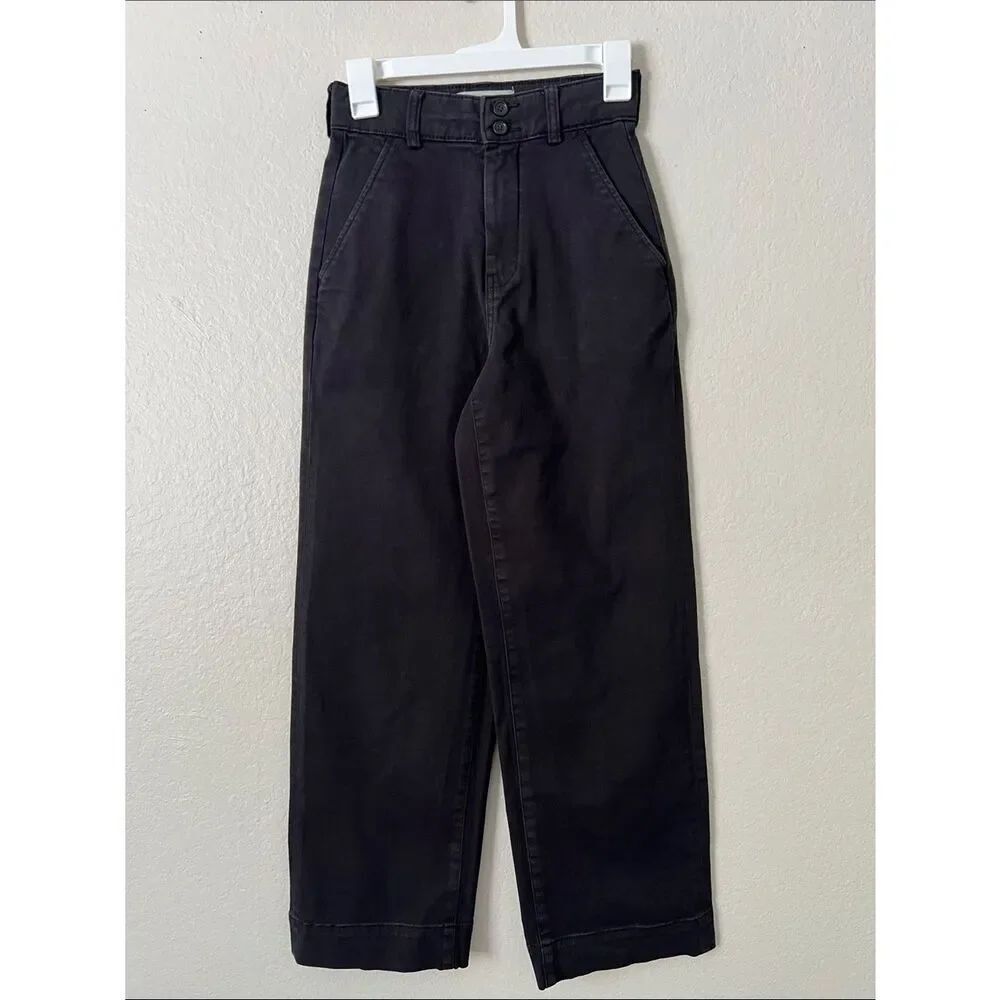 EUC EVERLANE Organic Cotton Black Pants in Size 00